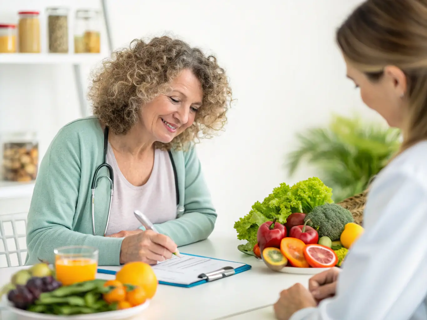 An image of a certified nutritionist providing expert guidance and support to a client during a one-on-one consultation, emphasizing the value of professional expertise.
